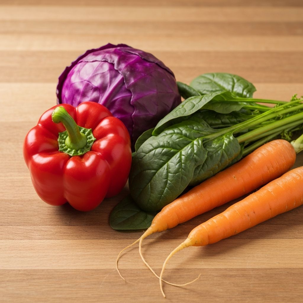 Colorful antioxidant-rich vegetables