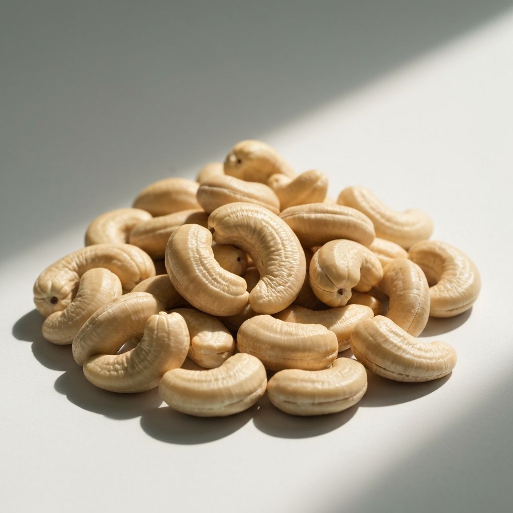 Raw cashew nuts containing magnesium